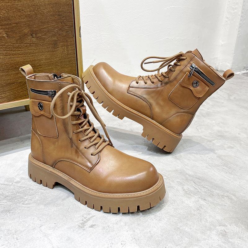 Большие желтые ботинки на толстой подошве — фото 5