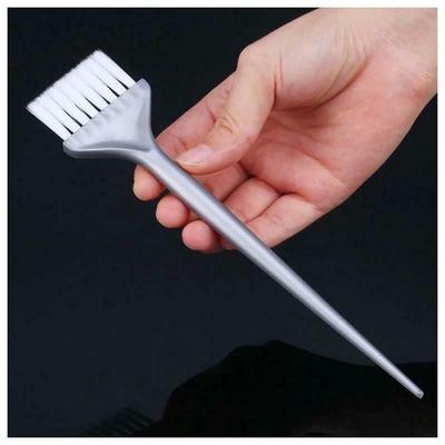 Grey Hairdressing Salon Barber Hair Dyeing Tool Dye Comb Hair Bleach Tinting Hair Colouring Brush