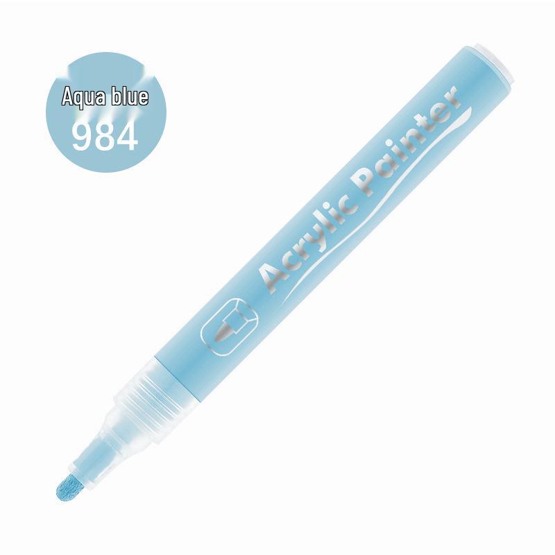 Guan Na 48-Color Waterproof Acrylic Markers for Ceramic, Stone, Graffiti & Coloring