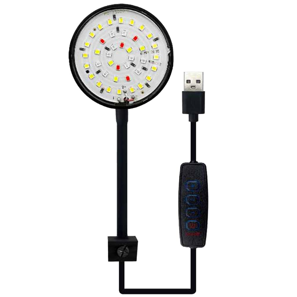 Aquarium LED Light 5W/7W LEDs for Saltwater Fish Tanks Clip-on Coral Tanks Aquarium Light with Clip Adjustable Hose