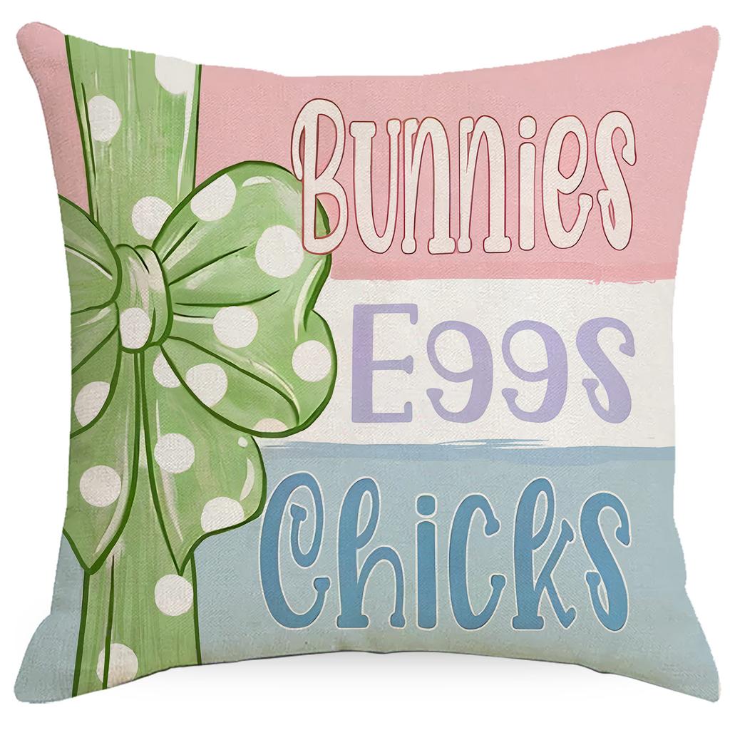Easter Pillowcase Without Core Single-sided Printing Cute Resurrection Rabbit Bedroom Sofa Pillowcase