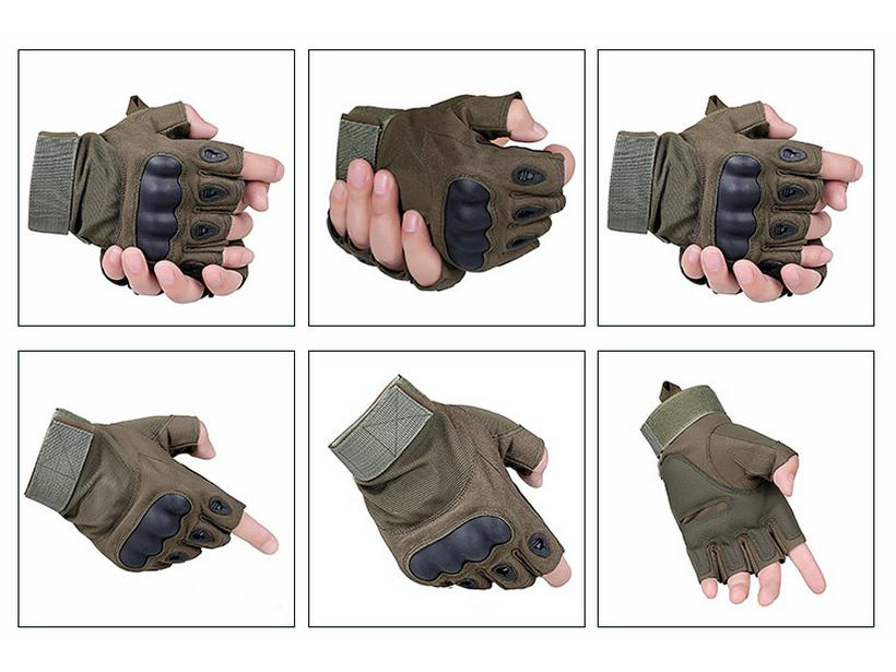 Men's Anti-Slip Tactical Half-Finger Training Gloves for Outdoor Fitness & Cycling