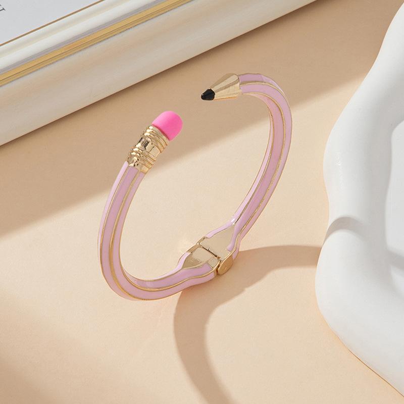 Japanese and Korean Minimalist Pencil Bracelet with Sweet Artistic Design, Perfect Gift for Teachers' Day or Party Accessories