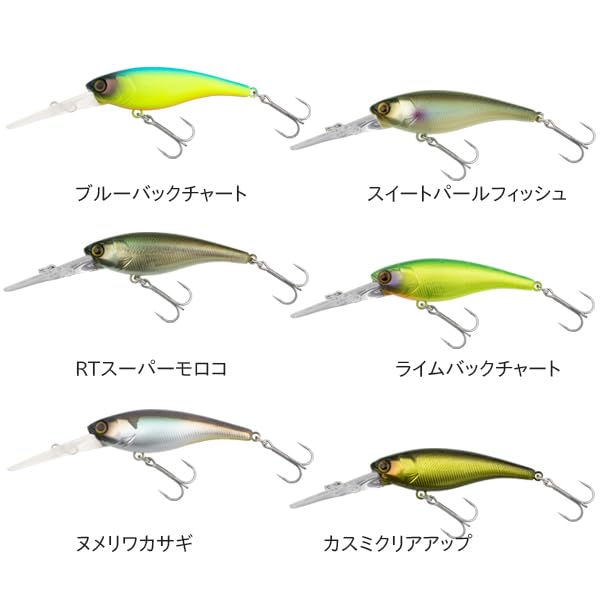 JACKALL Soul Shad 58SR SP Limeback Chart