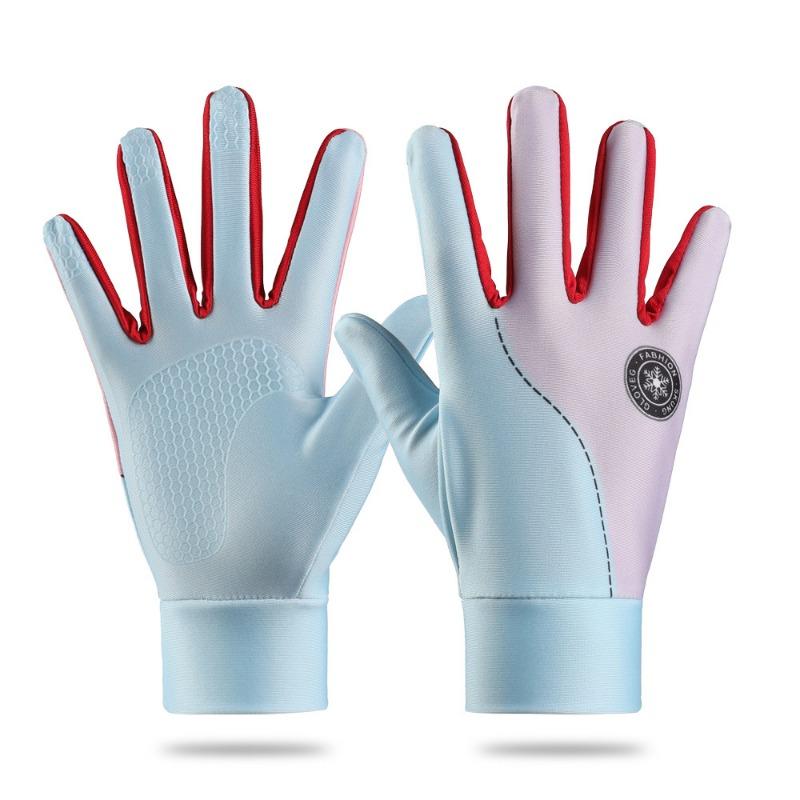 Children's Sunscreen Gloves Boys and Girls Summer Thin Sports Non-slip Full Finger Play Pulley Breathable Riding Gloves