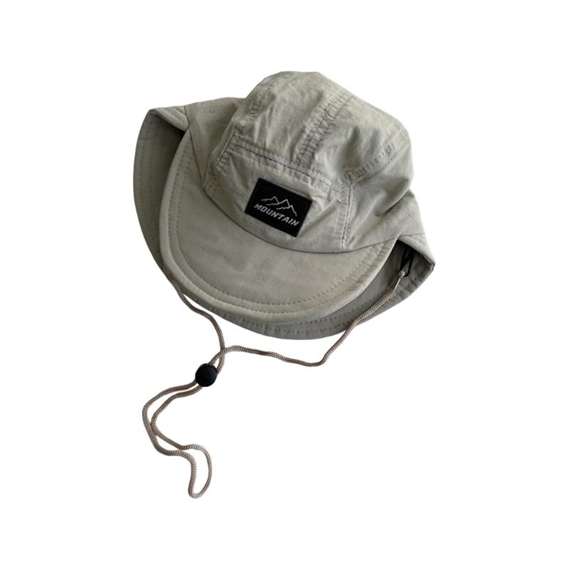 

Breathable Sun Hat for Girls Comfortable Sun Hat with Adjustment Size Fisherman Hat Protect Child Head from the Sun зелений/сірий колір