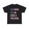 Bourbon Bacon Guns And Freedom Graphic Tee Shirt, S-5XL