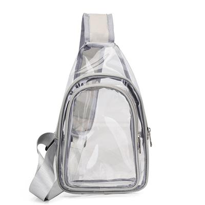 Wasserdichte Wasser-Sprühfestivals-Tasche Trendige Durchsichtige Transparente Tasche Große Größe Umhänge-Design PVC Brusttasche Strand
