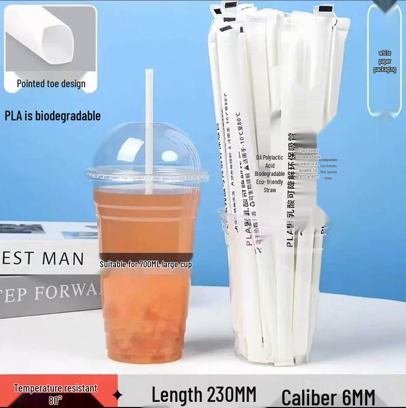 ZISIZ PLA Disposable Biodegradable Straws