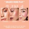 Highlight Blush Combination Disc Three-layer Pearlescent Thin Flash Eyeshadow Blush Highlight Comprehensive Disc Face Makeup Makeup Disc