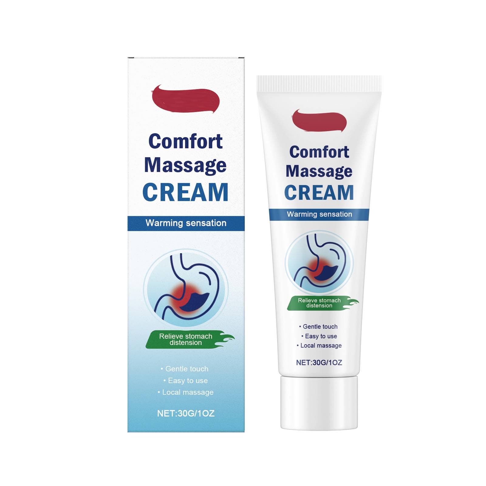 

Травяной гель Комфорт Массажный крем Травяной массажный крем Подходит при дискомфорте в животе и вздутии белый