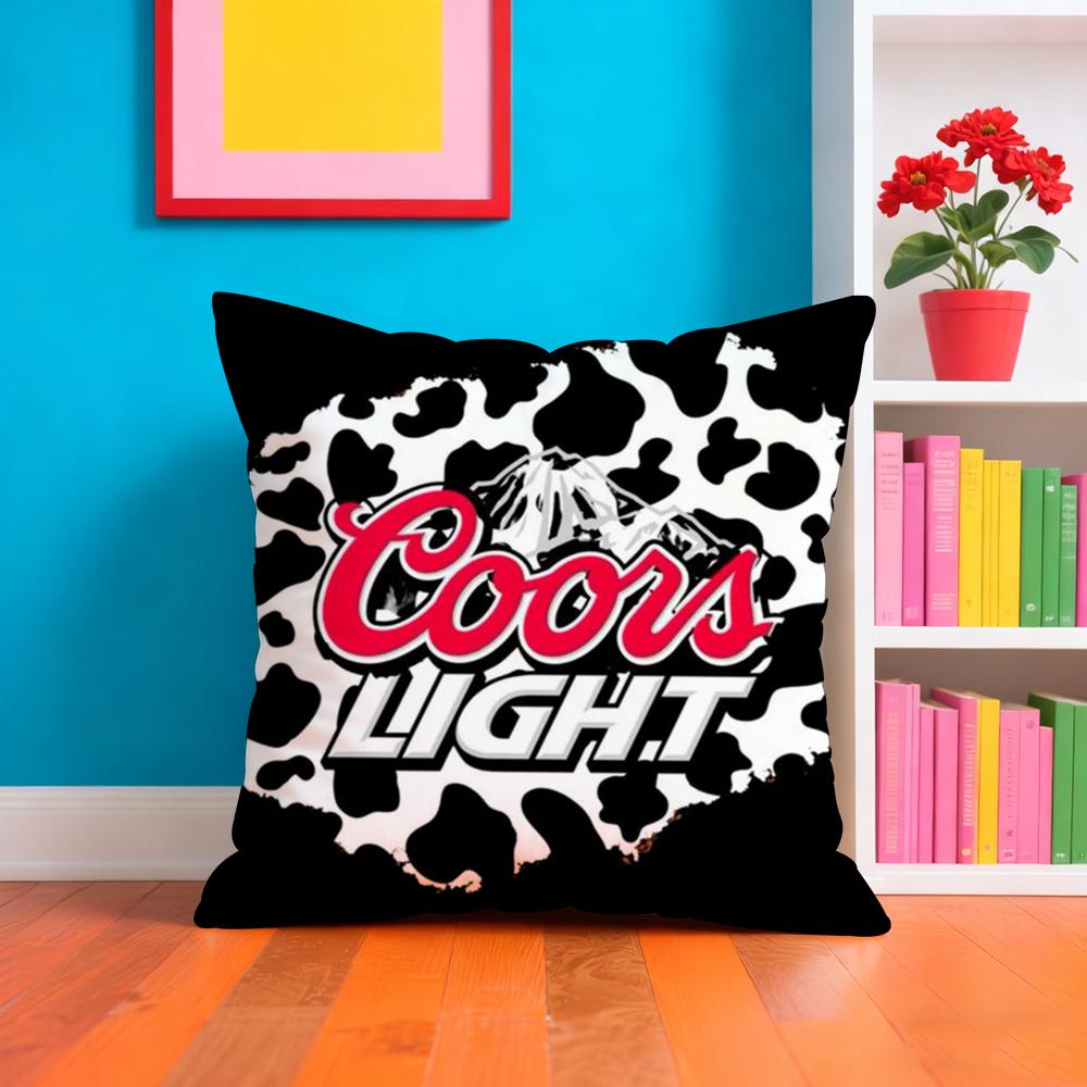 Klassische C-Coors Kissenhülle Plüschstoff Weich Doppelseitig Bedruckt Sofa Warm Winter Zuhause Geschenk Kissenbezug