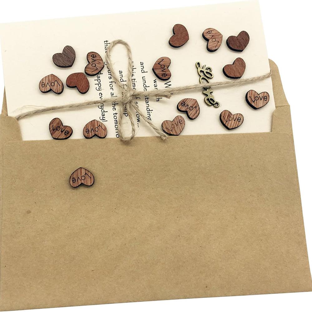 100/200pcs Rustic Wooden Love Heart Shaped Wooden Heart Confetti Engraved Love Hearts Wedding Table Scatter Decoration Crafts