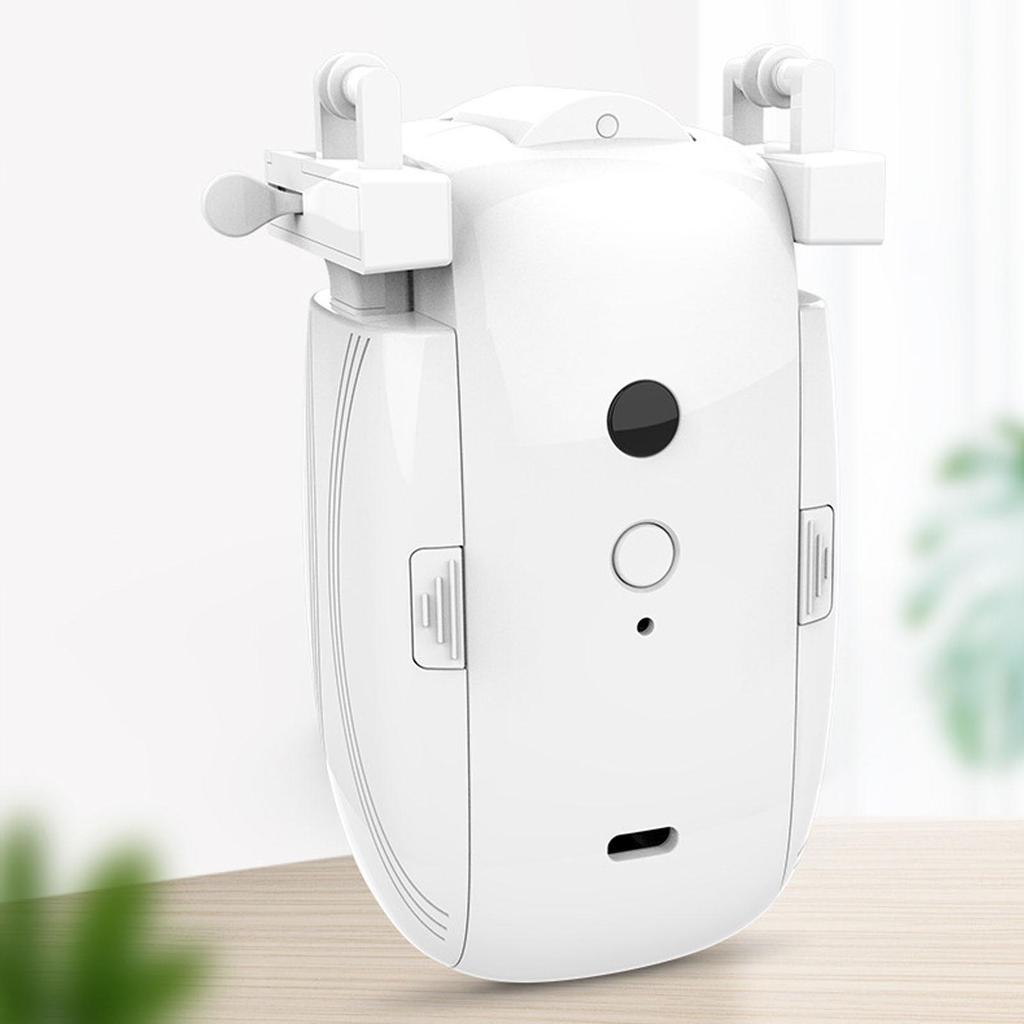 Smart Automatic Curtain Opener, Type C Charging Electric Curtain Opener with Remote Control, Silent Mode, Fits Roman Rod T Rail U Rail, for Bedroom, L