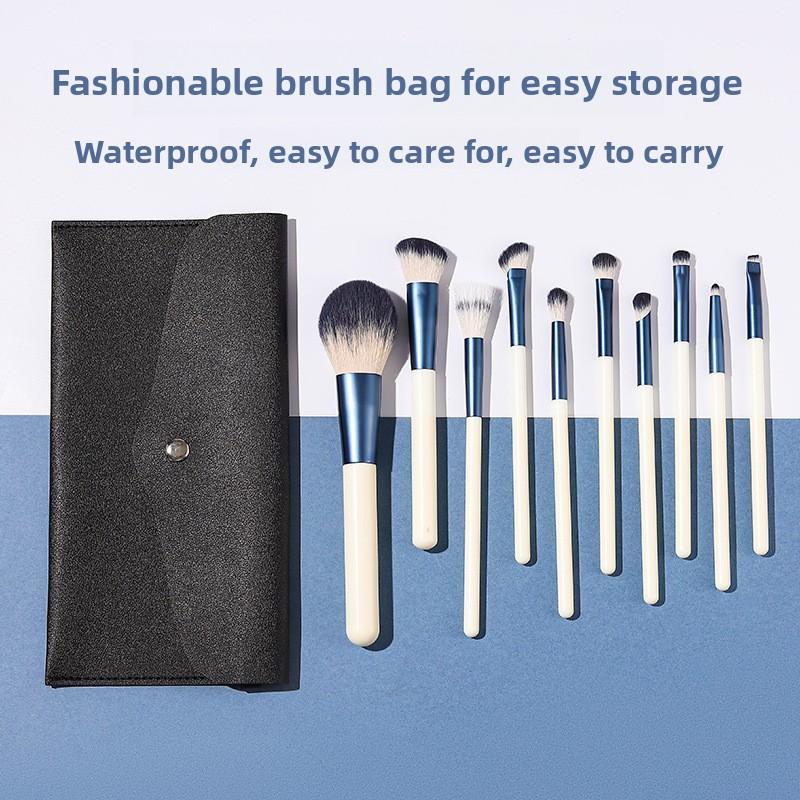 10pcs Makeup Brush Set&Kit Super Soft Fiber, High Quality Face&Eye Foundation Eyeshadow Powder Brush