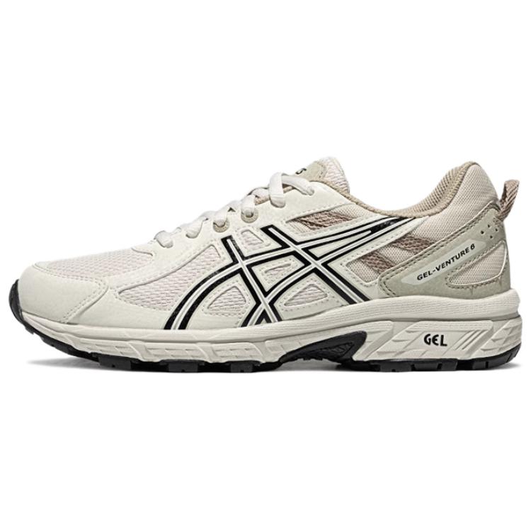 Asics Gel-Venture 6 Comfortable Durable Breathable Low-Top Trail Running Shoes Women Sneaker Beige Black 1012B359-300