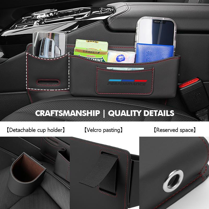 EYAG3 For BMW Removable Car Seat Side Gap Filler Storage Box Auto Accessories E91 E92 E93 E60 F10 F30 E39 E36 E87 X3 X5 E70 E46 E90