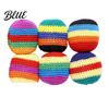 Soft Durable Sandbags 6Pcs Knitted Footbag Sack Handmade Crochet Juggling Balls for Beginners Vibrant Pattern Yarn Outdoor Play Colorful Gift Teens