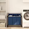 VidaXL Laundry Sorter with 3 Bags Steel Blue