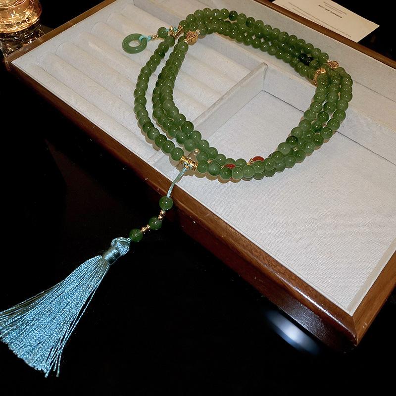New Chinese-style Long Beaded Necklace, Guochao Retro One, Wear More Sweater Chains, Niche Ethnic Style, New Necklace Women