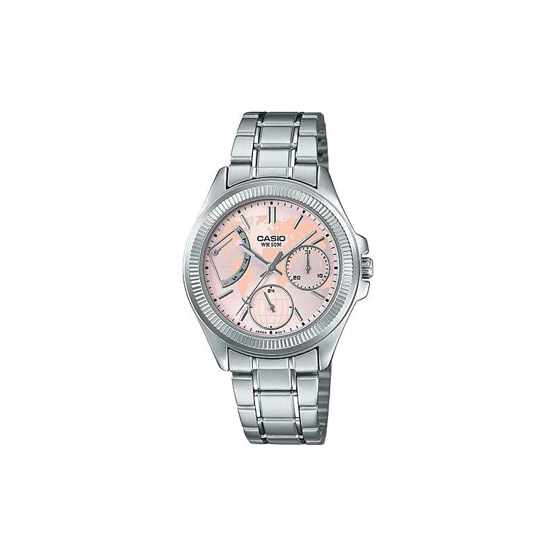 

Casio CASIOSTANDARD series 50 meters waterproof quartz movement stainless steel strap Japanese and Korean watch women s watch pink dial LTP-2089D-4AV рожевий