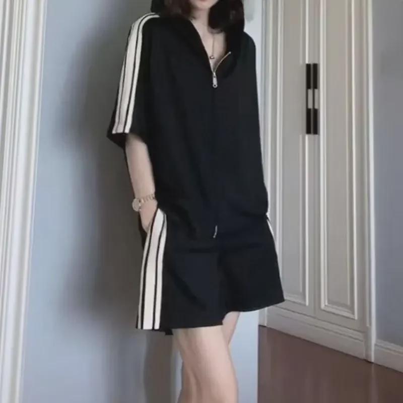 2024 Ladies' Summer Loose Fit Stylish Two-Piece Casual Sportswear Set