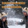 New Fur Deer Storage Hat Ear Protection Warm Festival Christmas Antler Hat 2 In 1 Adjustable Winter Cap Winter