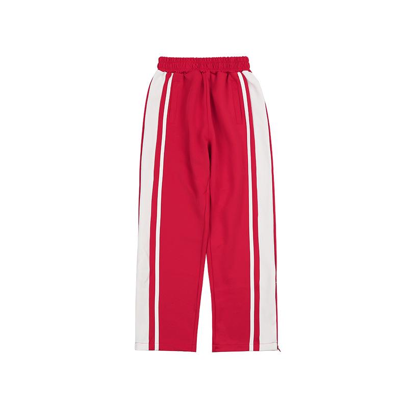 DK Kids' Retro Contrast Wide-Leg Pants – Autumn Casual Sportswear for Girls & Boys