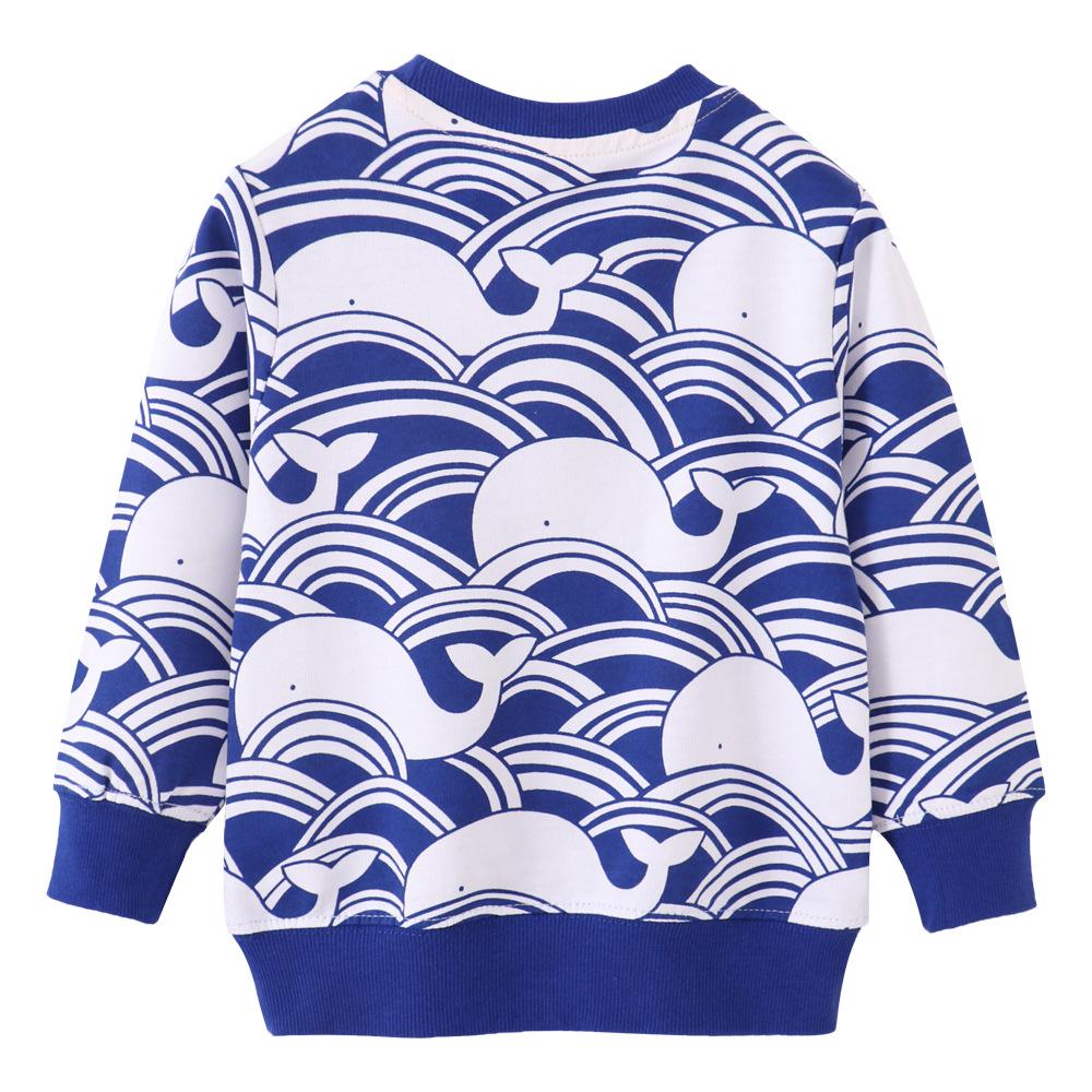 Children's Cartoon Cotton Long Sleeve Sweatshirt - Autumn Casual Wear for Boys