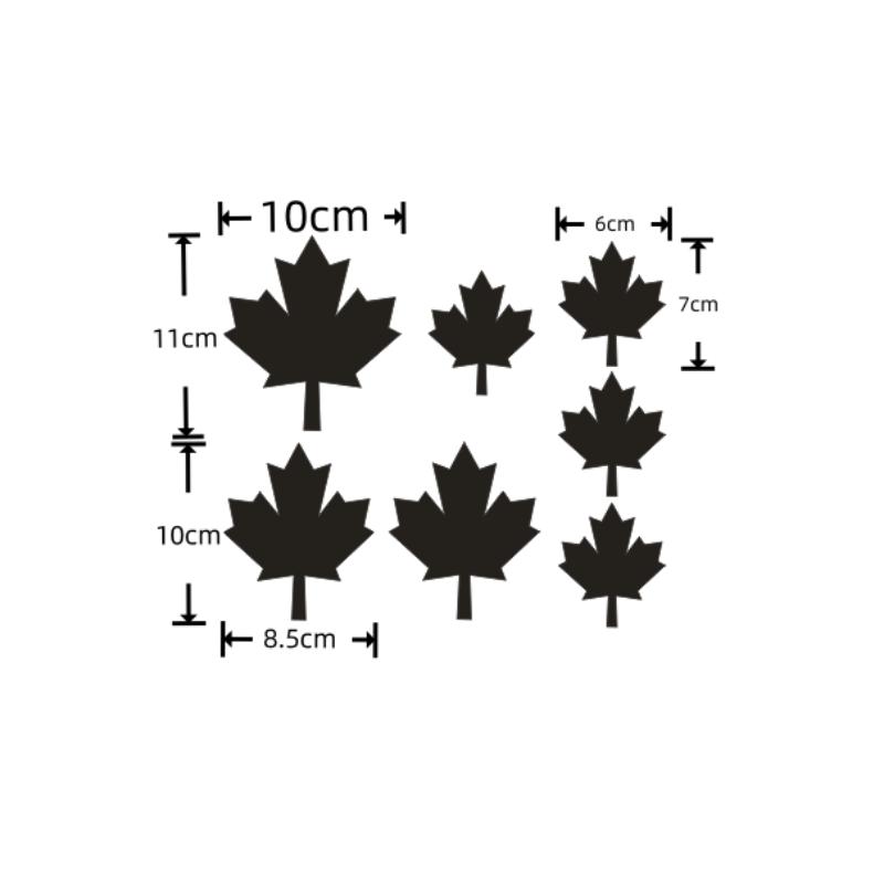 Maple Leaf Reflective Car Stickers, Self-Adhesive Decals to Cover Scratches, Stylish Modification Decor for Auto Body