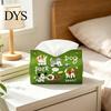 Foldable Paper Storage Leather Tissue Box Cover with Cartoon Puppies Pattern, Desktop Organizer, Napkin Holder Home Solution Case, Facial Organizer