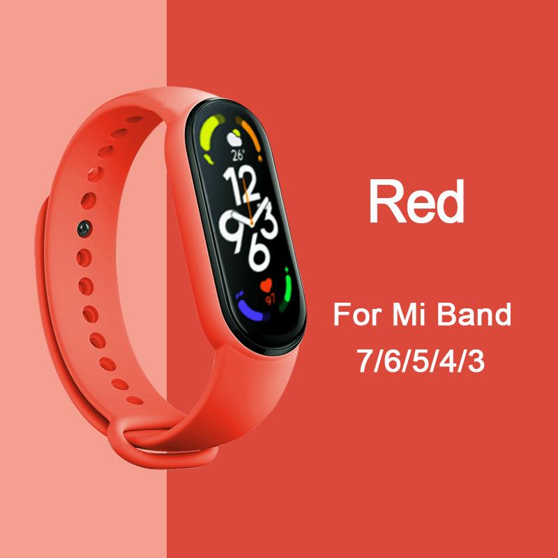 Strap for Mi Band 6 7 Bracelet Sport Silicone Watch Wristband Miband6 Band4 Correa Belt For Xiaomi Mi Band 3 4 5 6 7 Accessories