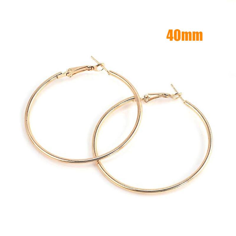 Fashion Large Hoop Earrings 40mm 60mm 80mm Big Smooth Circle Earrings Round Brincos Loop Earrings for Women Jewelry Party GiftsGood product