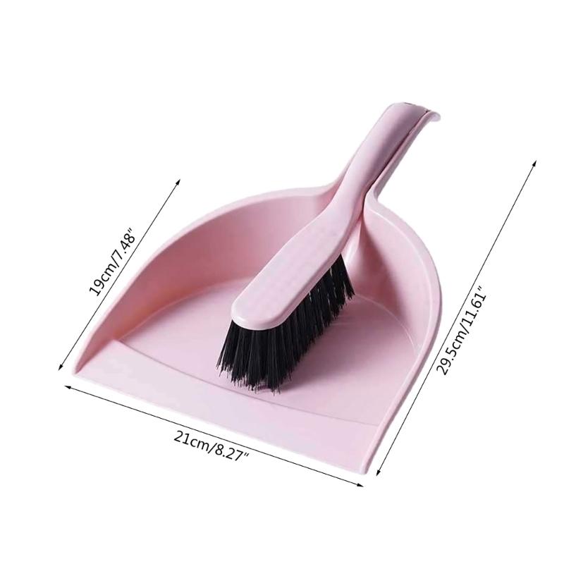 Small Broom and Dustpan Set Mini Hand Broom Dust Pan with Cleaning Brush Combo for Home Desktop Sofa Kitchen Keyboard