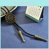 Vintage Sunflower Western Cowboy Style Adjustable Polo Tie For Unique Fashion Lovers