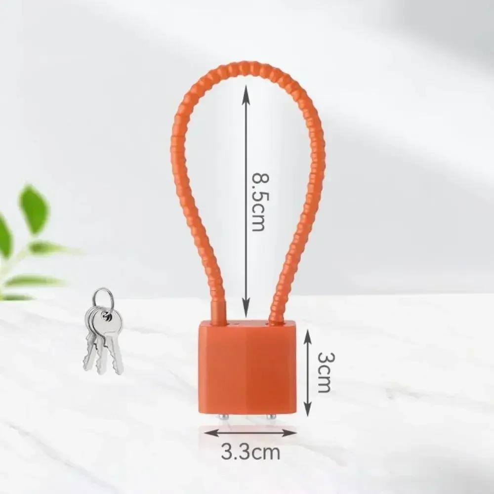 Multi-function Wire Rope Padlock with 3Pcs Keys Steel Cable Anti-theft Cabinet Lock Cabinet File Cabinet Long Padlock Lock