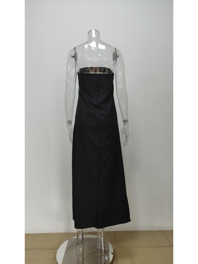 Spring Women's Sleeveless Off-Shoulder Backless Printed Dress