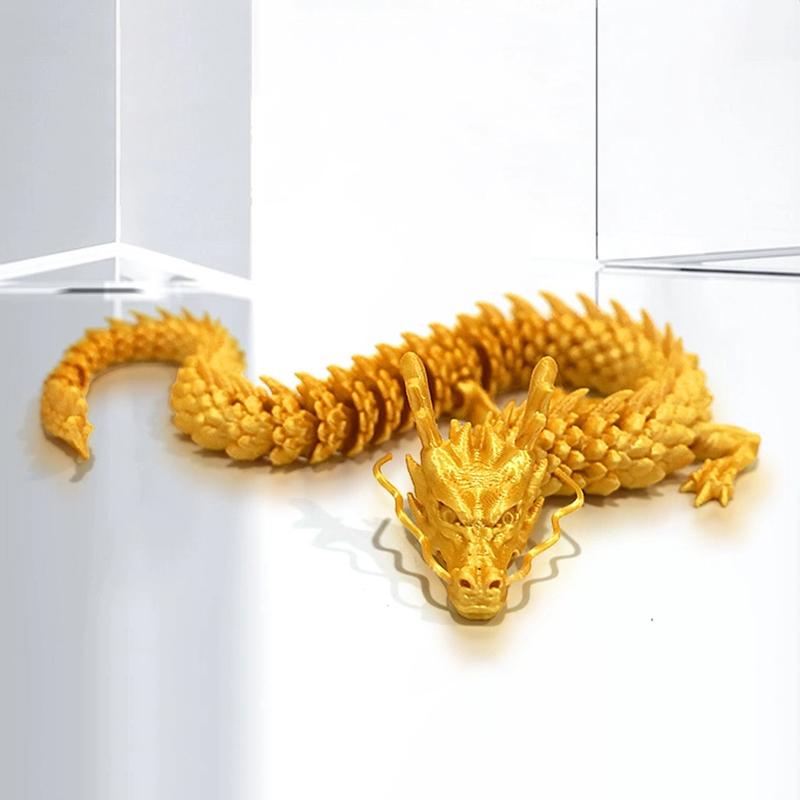 30CM 3d Printed Crystal Dragon Antistress Fidget Decompression Toy Rotatable Articulated Perfect  Figure Radiant Dazzling Colors
