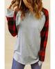 Azura Exchange Plaid Long Sleeve Sweatshirt