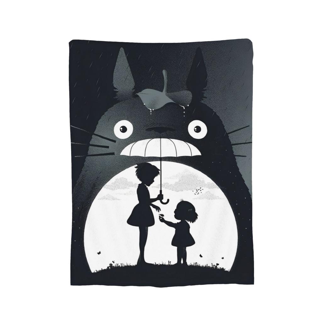 Traditional Nekobasu Knitted Blankets Japanese T-Totoros Catbus Fleece Throw Blanket Bedding Couch Portable Soft Warm Bedspreads