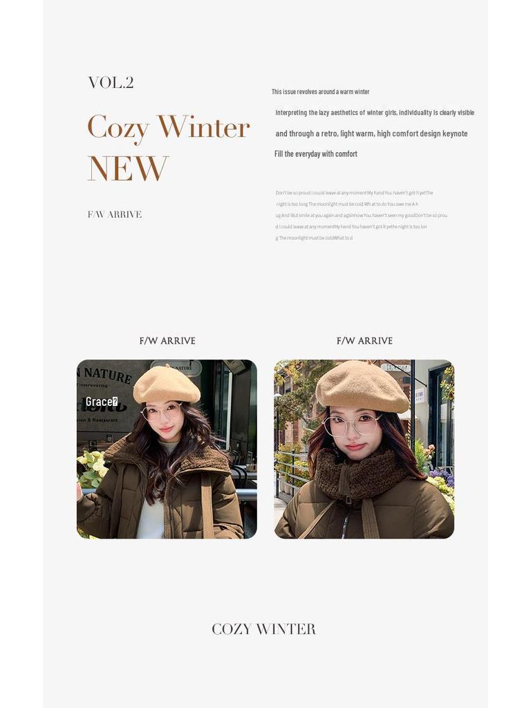 Korean Style Women's Lapel Down Cotton Coat - Winter Thickened Warm Fashion Jacket