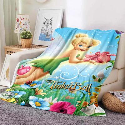 Manta Cálida Suave de Campanilla Esponjosa para Niños y Adultos Manta de Felpa para Sofá Cama Manta de Dibujos Animados para Sofá Cama