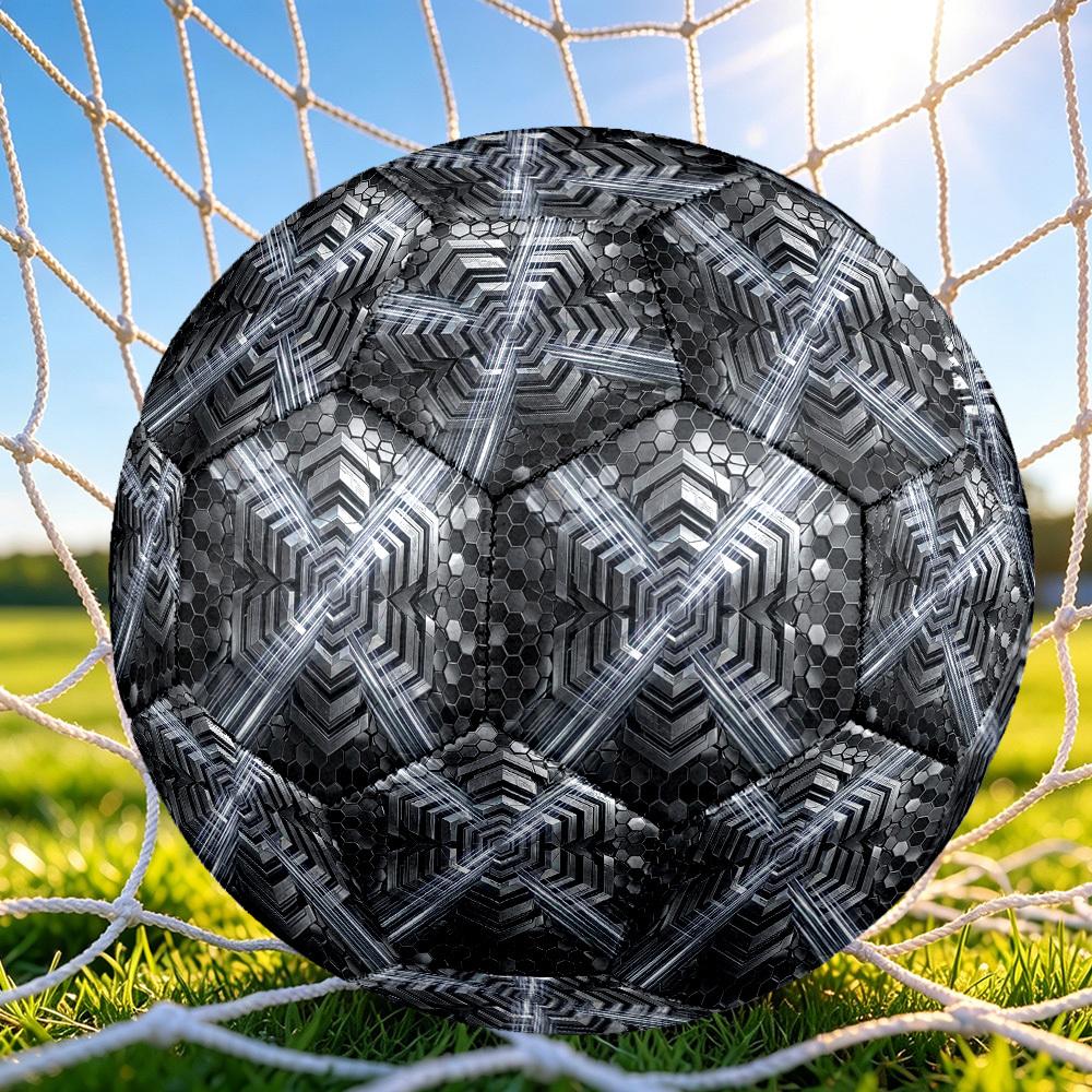 1 Stück Fußballball mit sechseckigem Gittermuster, Größe 5, Leichtes PVC-Material, Outdoor-Trainingsfußball Geschenk. q62276
