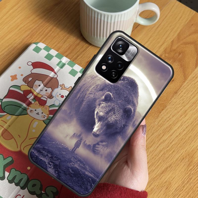 Cartoon Grizzly Bear Case For Xiaomi Redmi Note 13 Pro 14 12 11 10 15 Pro Plus Redmi 15 C 13 10C 12C 13C 14C Cover