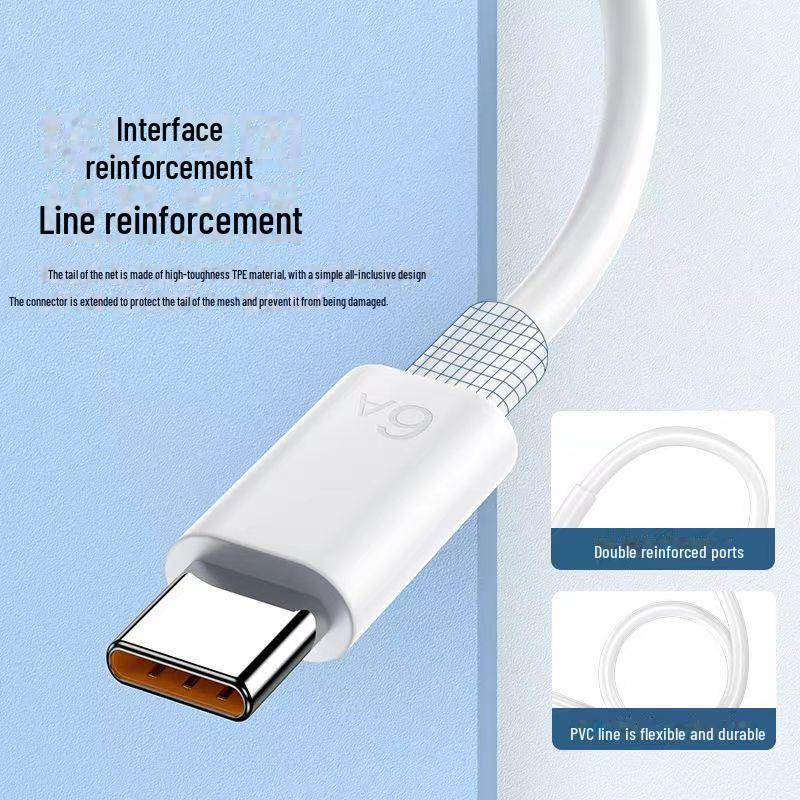 Huawei 6A Type-C Super Fast Charging 66W Data Cable for Mate50/P60 with Flash Charging Compatibility