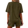 Women's 2-Piece Fashionable Casual Loose-Fit Short-Sleeve Top And Shorts Set