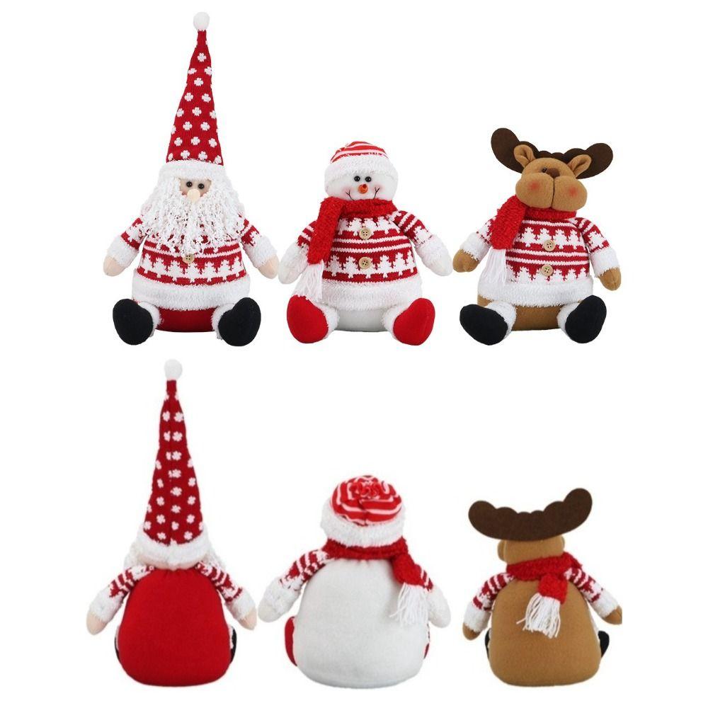 

Stuffed Toy Santa Claus Doll Doll Ornaments Table Elk Doll Christmas Decorations Window Elk