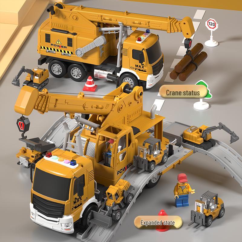 XL Inertial Crane Scene Set with Small Vehicle & Story Music