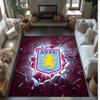 Tappeto in Velluto di Cristallo con Stampa Calcio Aston Villa, Comodo Assorbente d'Acqua Antiscivolo Tappeto per Pavimenti Interni