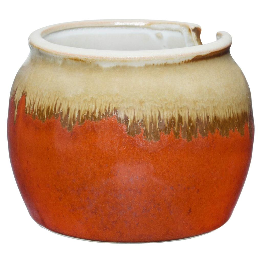 Red X Japanese Commercial White-Flowing Saucepan, 2-Go (10.5 10cm) [Tableware] [Japanese Restaurant, Inn, Tableware, Use]